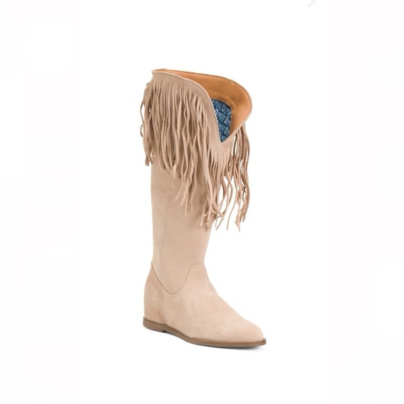 dingo Shoes - NEW Dingo Hassie Suede Fringe Western Boots Sand (Cream) Women’s Size 9